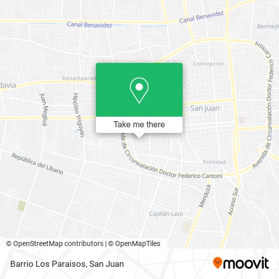 Mapa de Barrio Los Paraisos