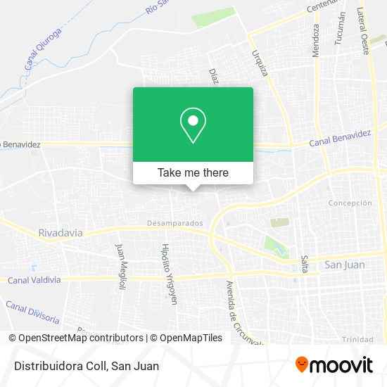 Mapa de Distribuidora Coll