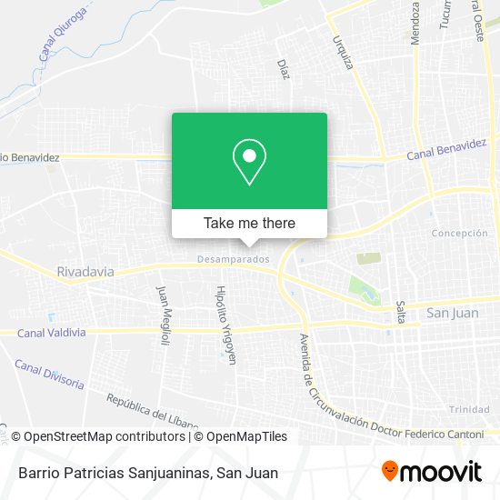 Barrio Patricias Sanjuaninas map