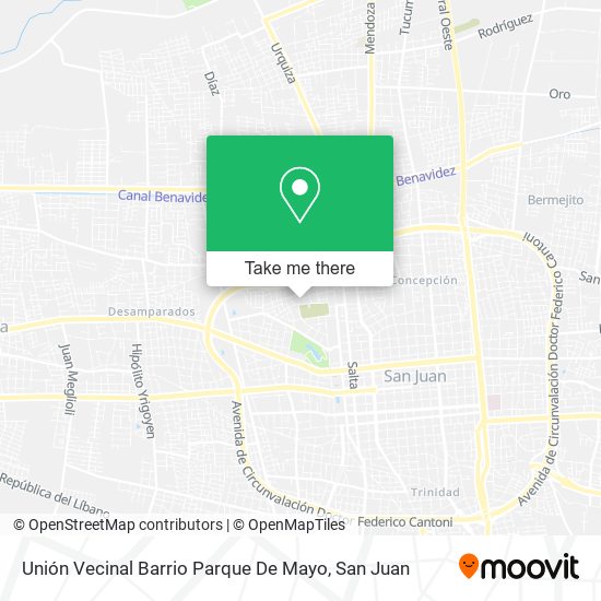 Unión Vecinal Barrio Parque De Mayo map