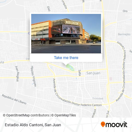 Mapa de Estadio Aldo Cantoni