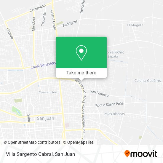 Villa Sargento Cabral map