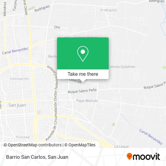 Mapa de Barrio San Carlos