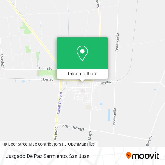 Juzgado De Paz Sarmiento map