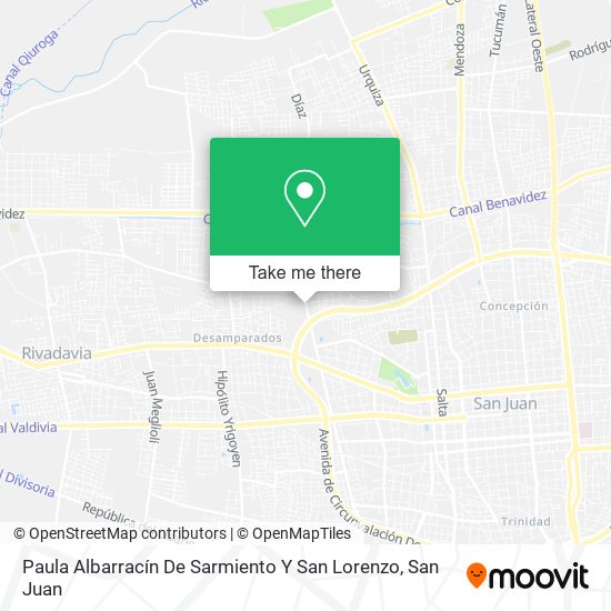 Paula Albarracín De Sarmiento Y San Lorenzo map