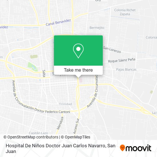 Hospital De Niños Doctor Juan Carlos Navarro map