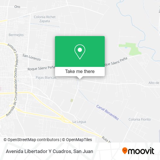 Mapa de Avenida Libertador Y Cuadros