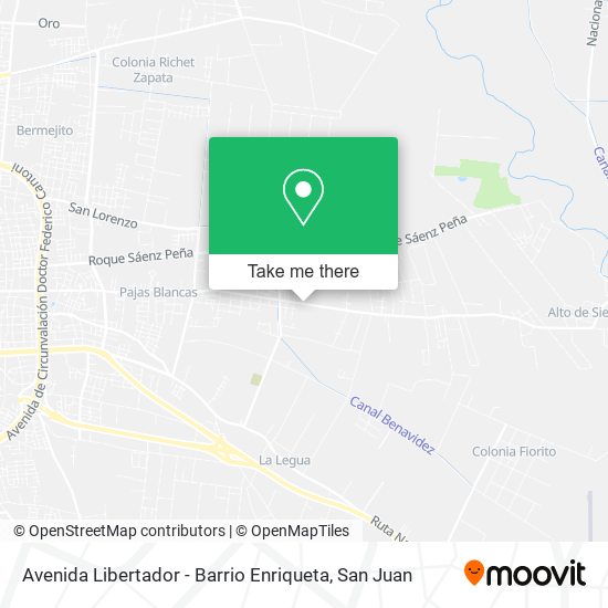 Avenida Libertador - Barrio Enriqueta map