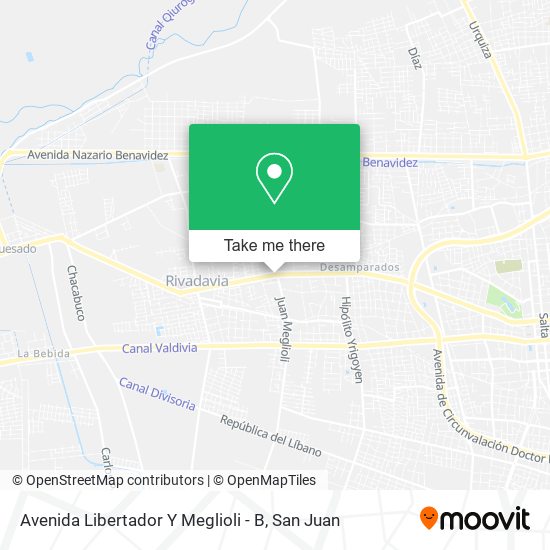 Mapa de Avenida Libertador Y Meglioli - B