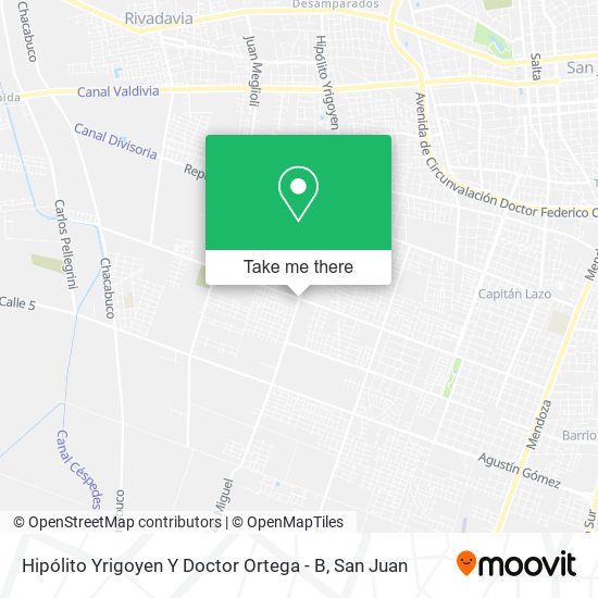 Hipólito Yrigoyen Y Doctor Ortega - B map