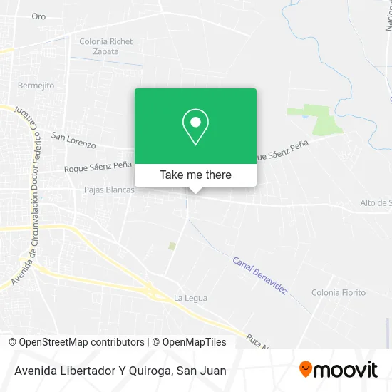 Avenida Libertador Y Quiroga map