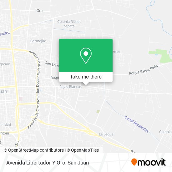 Mapa de Avenida Libertador Y Oro