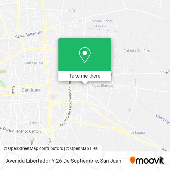 Mapa de Avenida Libertador Y 26 De Septiembre