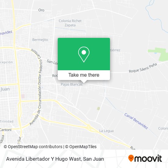 Avenida Libertador Y Hugo Wast map