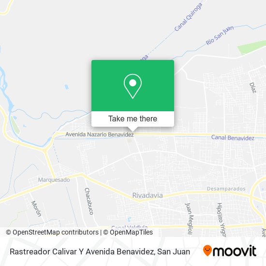 Mapa de Rastreador Calivar Y Avenida Benavidez