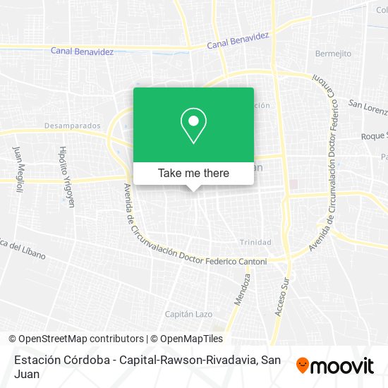 Estación Córdoba - Capital-Rawson-Rivadavia map
