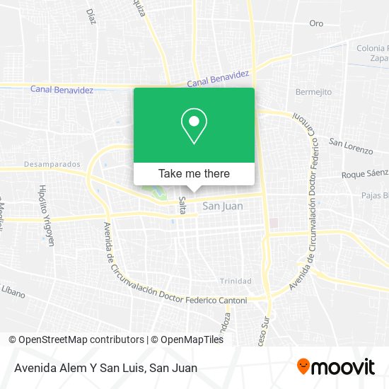 Avenida Alem Y San Luis map