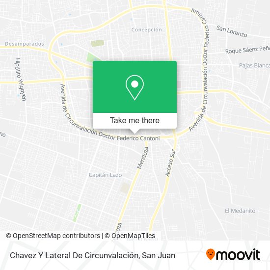 Mapa de Chavez Y Lateral De Circunvalación