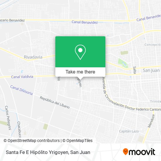 Mapa de Santa Fe E Hipólito Yrigoyen
