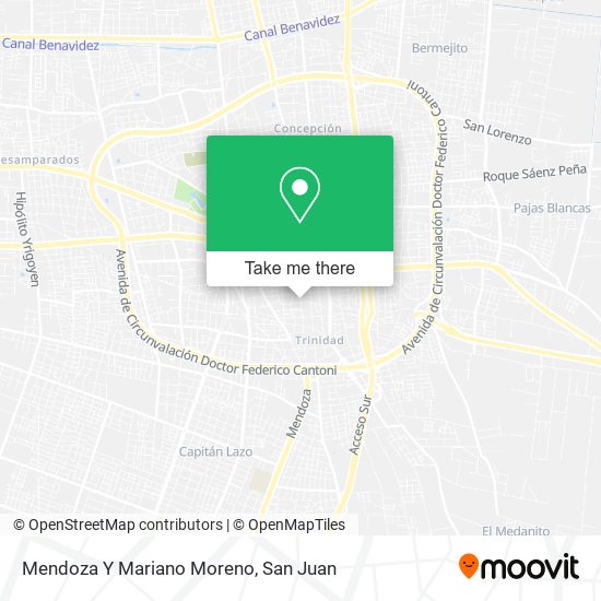 Mendoza Y Mariano Moreno map