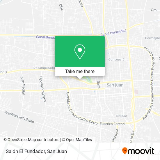 Mapa de Salón El Fundador