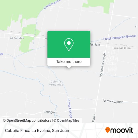 Mapa de Cabaña Finca La Evelina