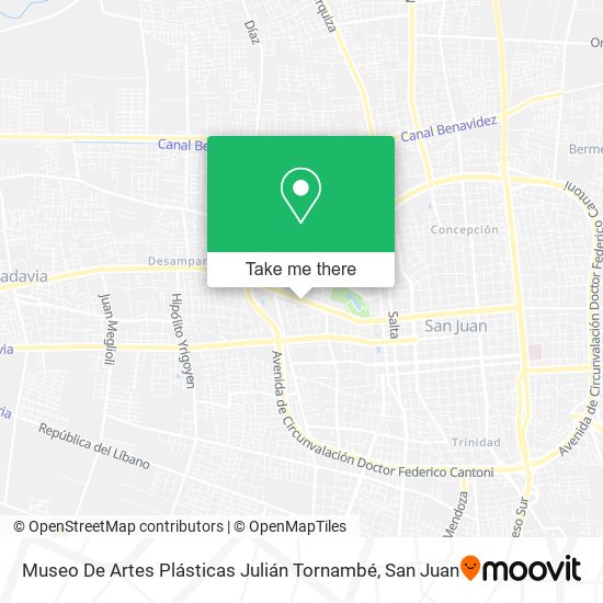 Museo De Artes Plásticas Julián Tornambé map