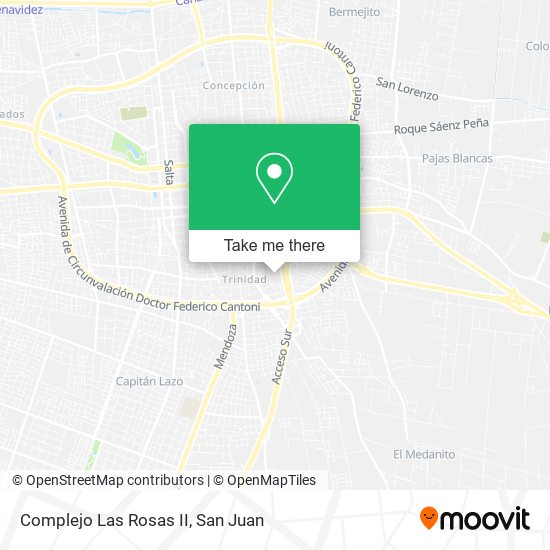 Mapa de Complejo Las Rosas II