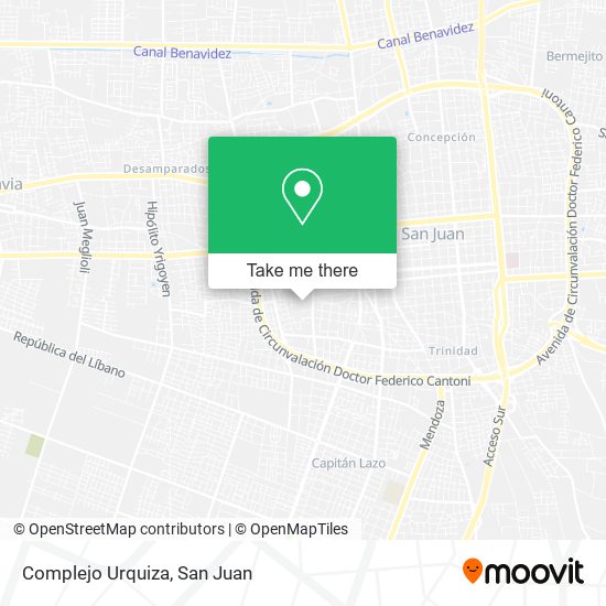 Mapa de Complejo Urquiza