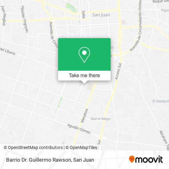 Barrio Dr. Guillermo Rawson map