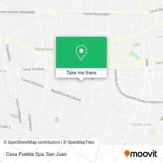 Casa Puebla Spa map