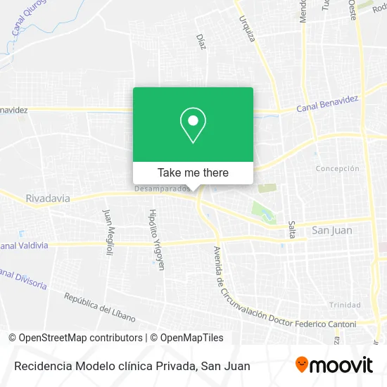 Recidencia Modelo clínica Privada map