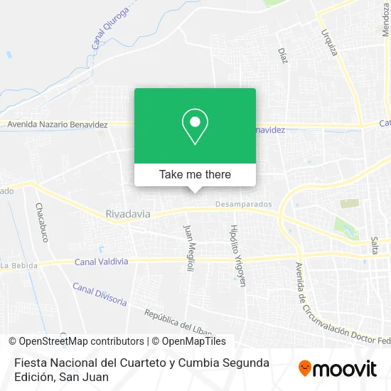 Mapa de Fiesta Nacional del Cuarteto y Cumbia Segunda Edición