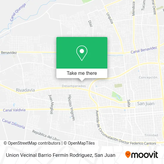 Union Vecinal Barrio Fermín Rodriguez map