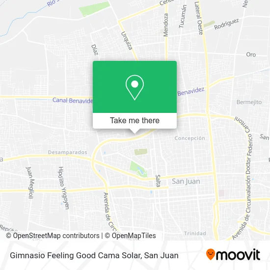 Gimnasio Feeling Good Cama Solar map