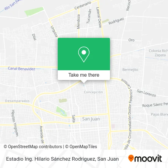 Estadio Ing. Hilario Sánchez Rodriguez map