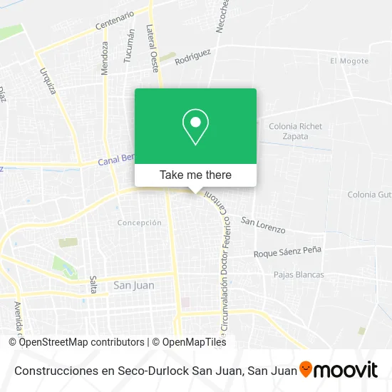 Construcciones en Seco-Durlock San Juan map