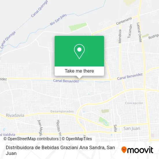 Mapa de Distribuidora de Bebidas Graziani Ana Sandra