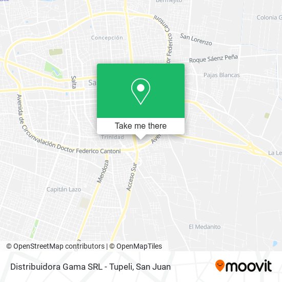 Distribuidora Gama SRL - Tupeli map