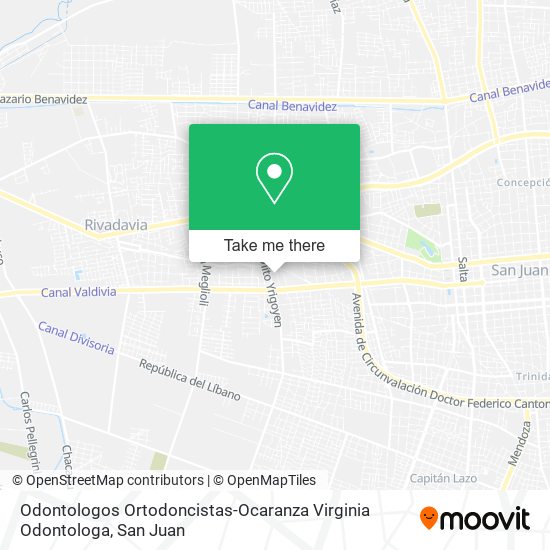 Odontologos Ortodoncistas-Ocaranza Virginia Odontologa map