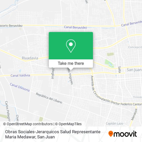 Obras Sociales-Jerarquicos Salud Representante Maria Medawar map