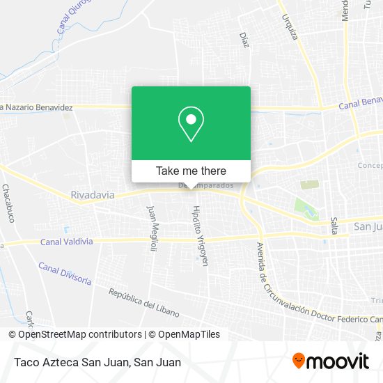 Mapa de Taco Azteca San Juan