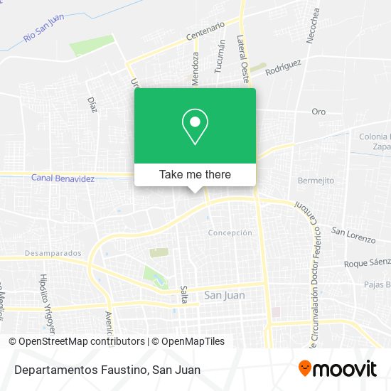 Departamentos Faustino map