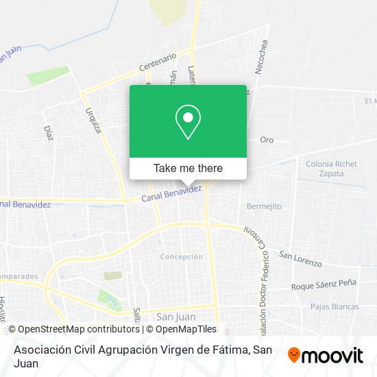 Mapa de Asociación Civil Agrupación Virgen de Fátima
