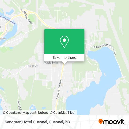 Sandman Hotel Quesnel map