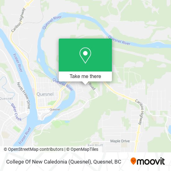 College Of New Caledonia (Quesnel) map