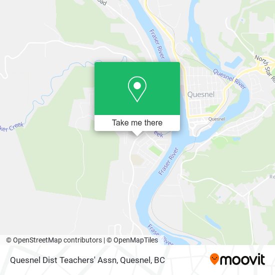 Quesnel Dist Teachers' Assn map