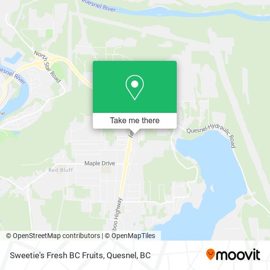 Sweetie's Fresh BC Fruits map