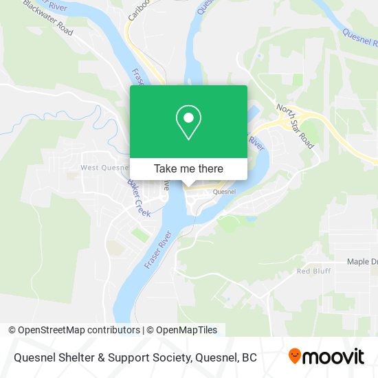 Quesnel Shelter & Support Society map