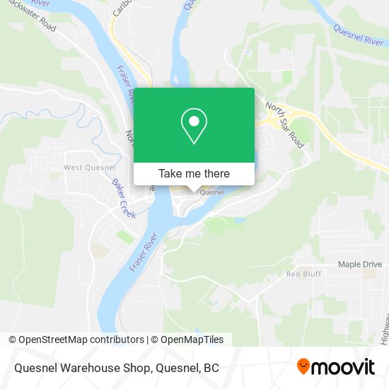 Quesnel Warehouse Shop map